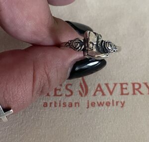 James Avery Retired Boots and Blooms Ring Size 10